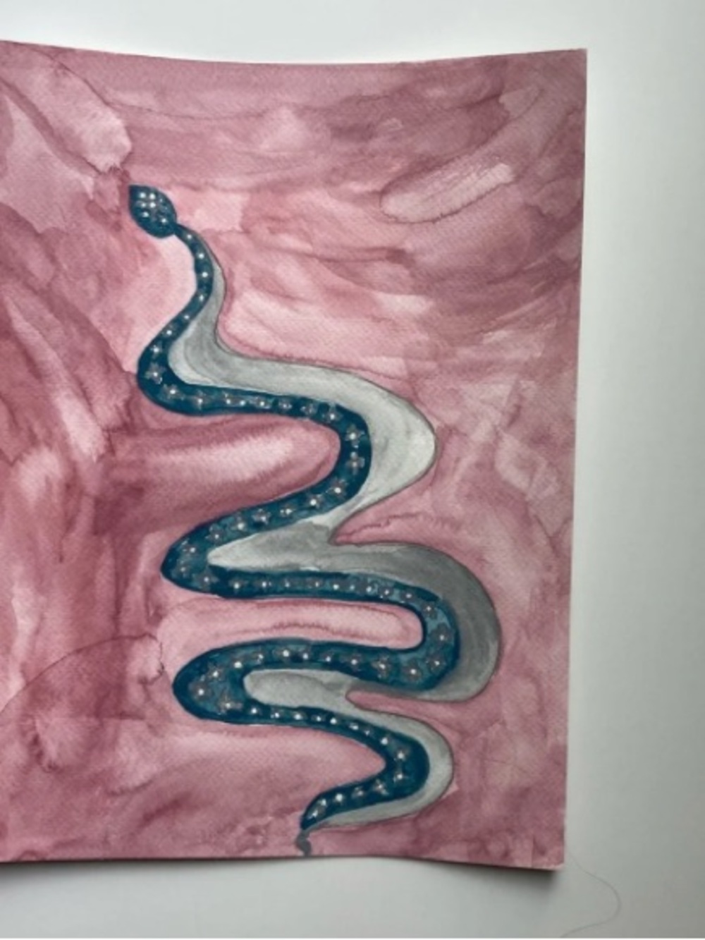 Watercolor Snake Painting